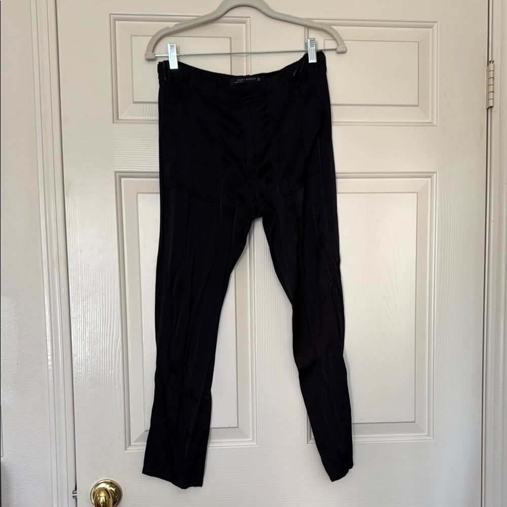 Black Satin Pants Zara